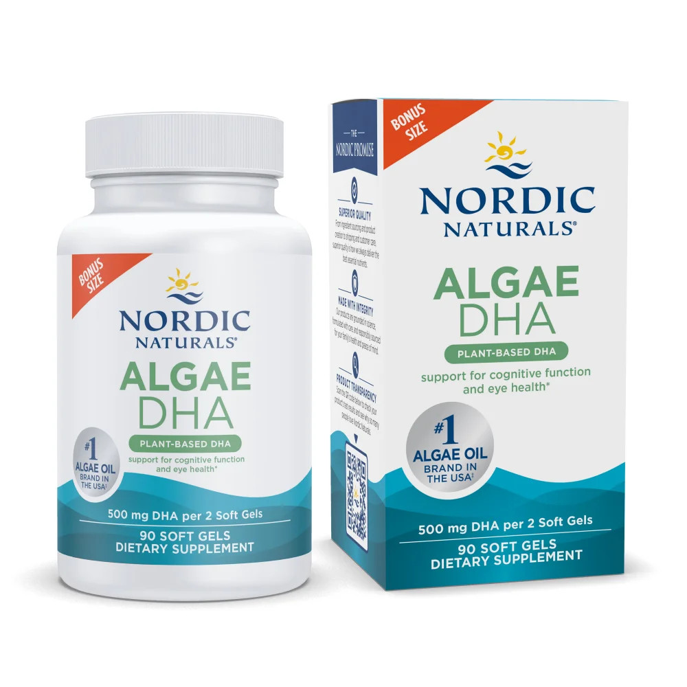Nordic Naturals Algae DHA – Vegetarian Omega-3 DHA Soft Gels