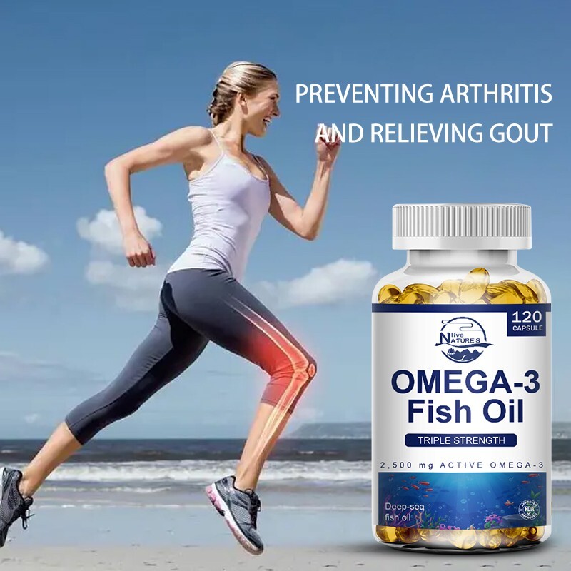 120 Pills Omega 3 Fish Oil Capsules 3x Strength 2500mg EPA&DHA,Highest Potency
