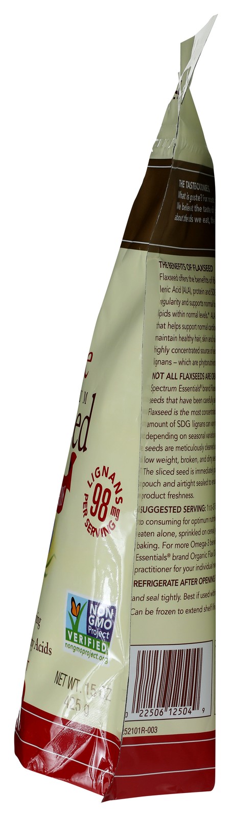 Spectrum Essentials Organic Whole Flaxseed 15 Oz Seeds Pouch 3 Pack