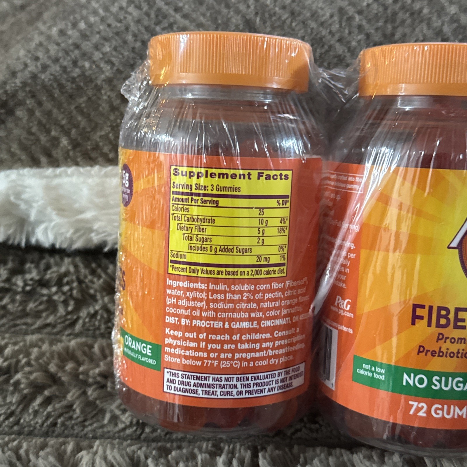 Metamucil Fiber Sugar-Free Orange Gummies Supplement – Pack of 72. Pack Of 3