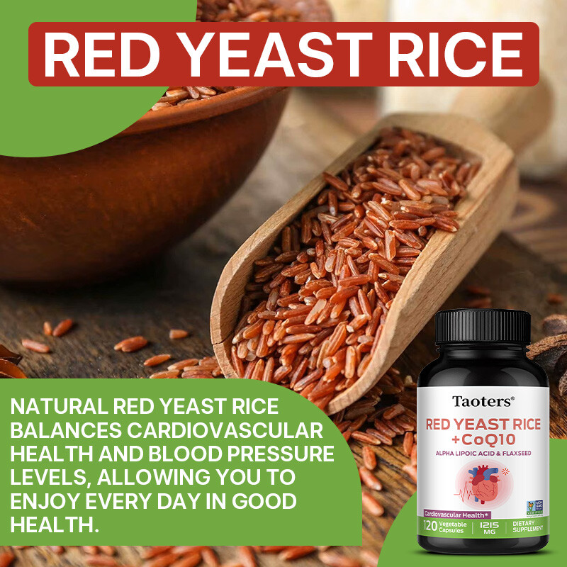Red Yeast Rice Supplement with COQ 10 & Alpha Lipoic Acid, Cardiovascular Health