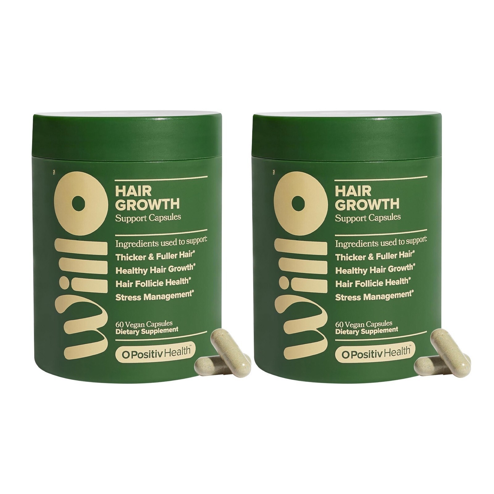 1-3 Pack O Positiv Willo Hair Growth Support For Women Hair Health 60 Capsules*