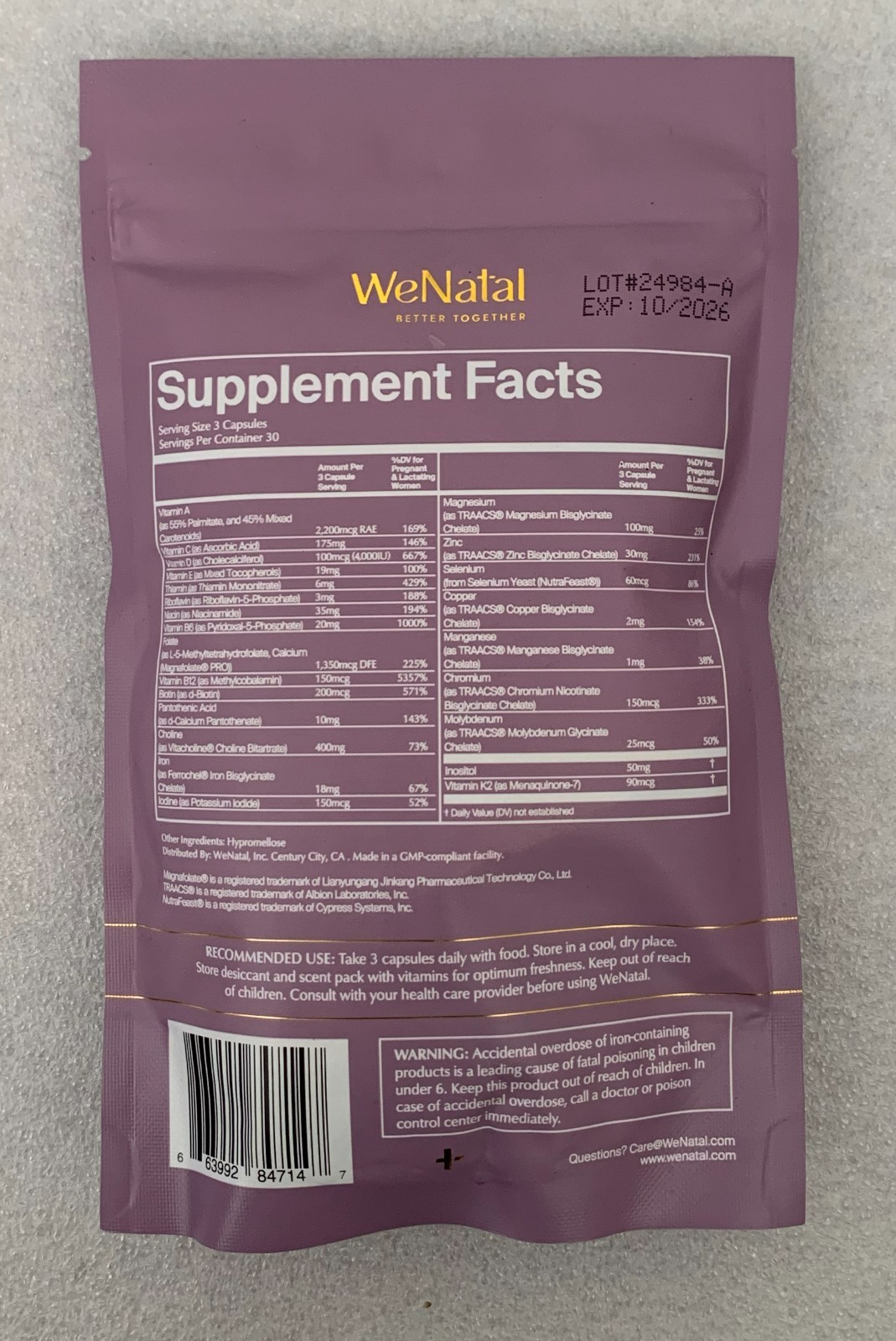 Prenatal Pouch – For Her. (90 Capsules)