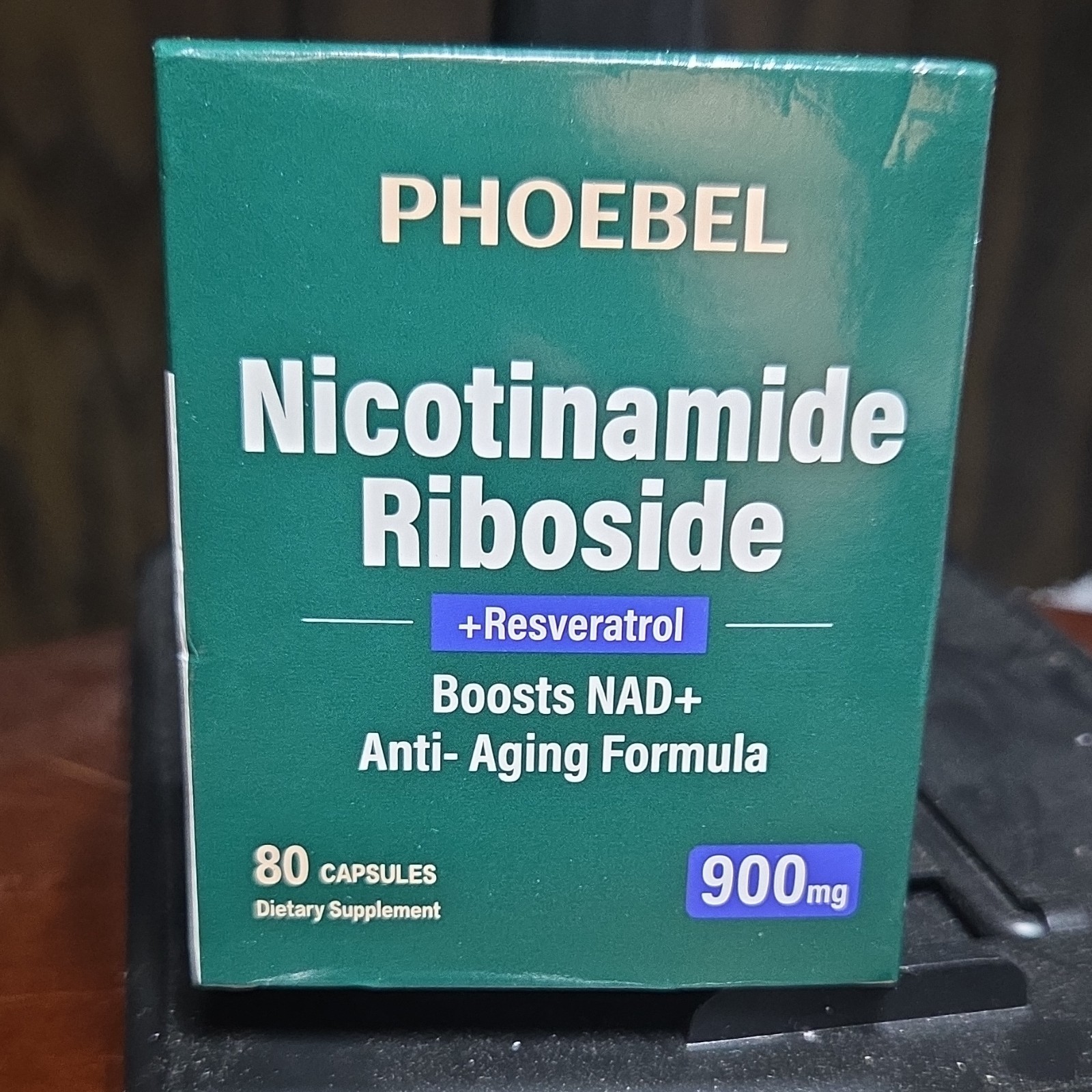 PHOEBEL Nicotinamide Riboside, Resveratrol 900mg 80 Capsules Non-GMO Anti-Aging