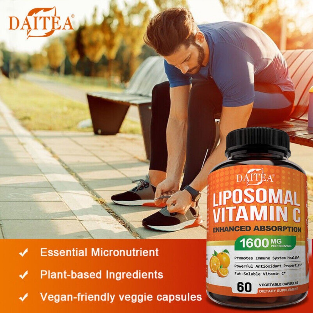 Liposomal Vitamin C 1600 MG Capsules High Absorption Vitamin C 120 Capsules