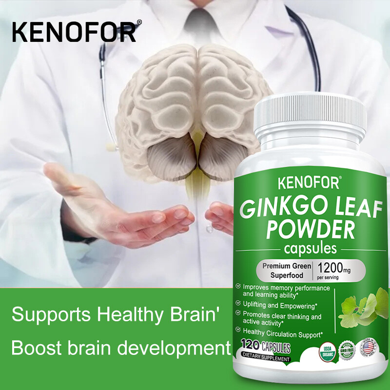Vitamin C+Ginkgo Biloba for Brain Function, Blood Circulation, Anti Inflammation