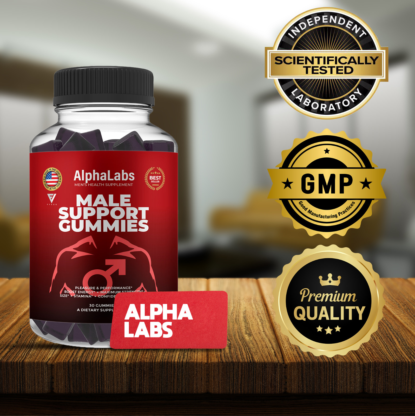 (3 Pack) Alpha Labs Gummies AlphaLabs Maximum Performance Gummy (180 Gummies)