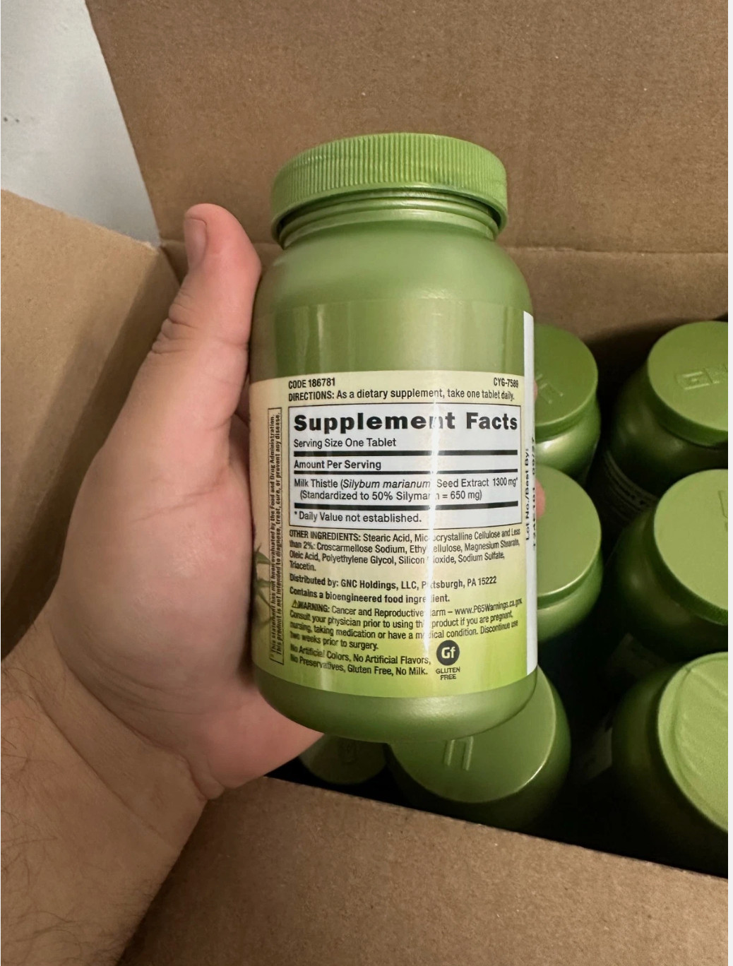 GNC Herbal Plus Milk Thistle 1300mg Extra Strength 120 TABLET Wholesale 24 unit