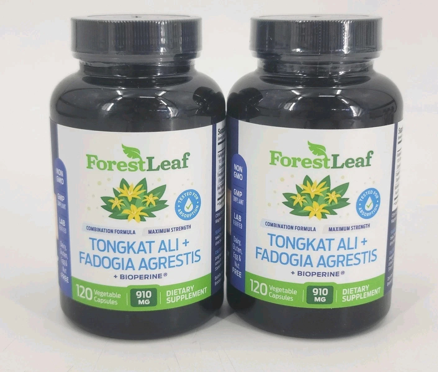 Lot Of 2 ForestLeaf Fadogia Agrestis + Tongkat Supplement Max Strength 01/2027