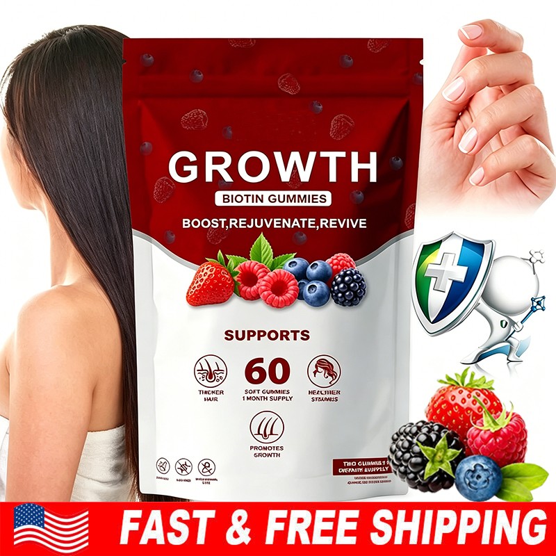 Hair Growth Gummies – Biotin Vitamins Plant Extracts, Supports Health