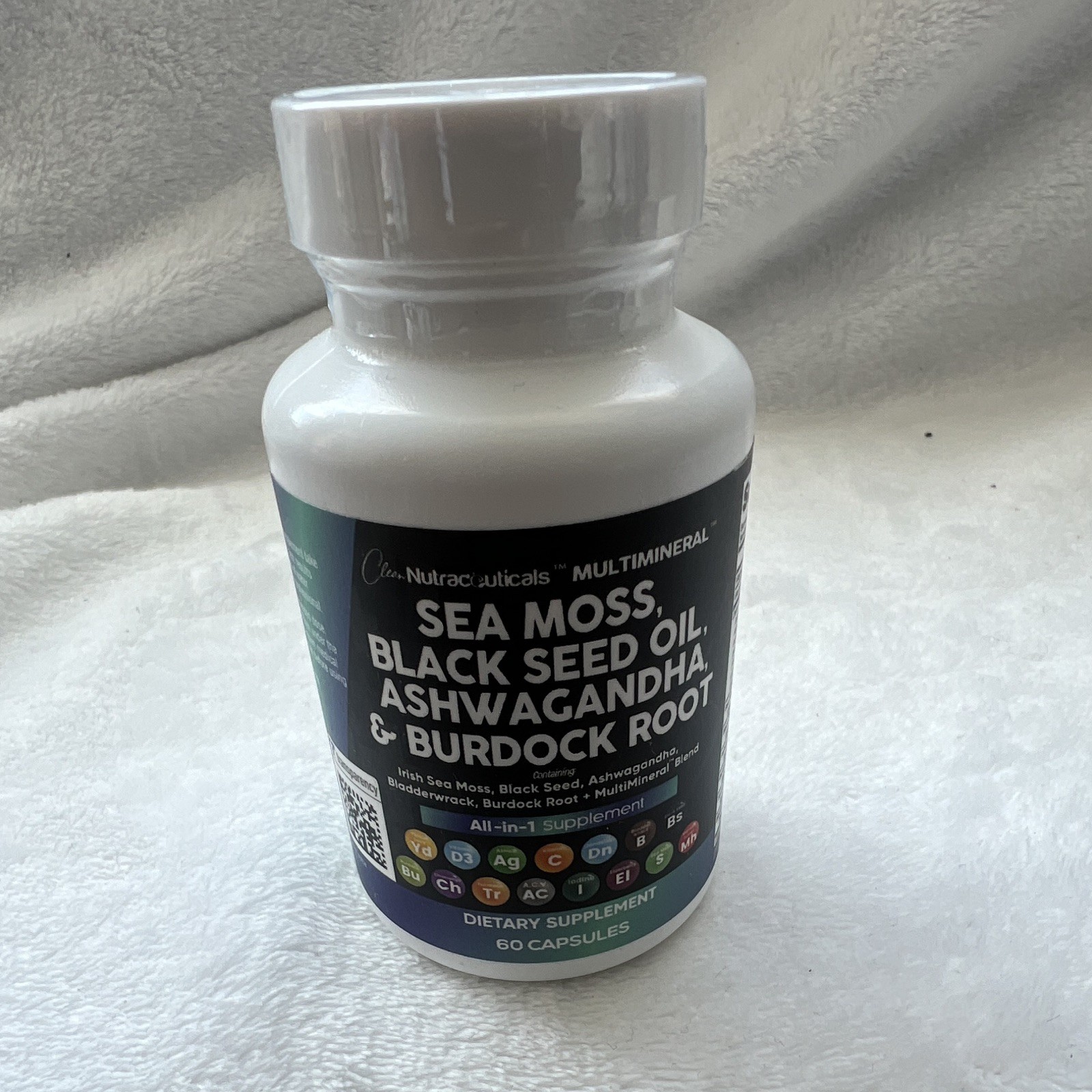 Clean Nutraceuticals Sea Moss Black Seed Ashwagandha Multimineral Vegan 60ct