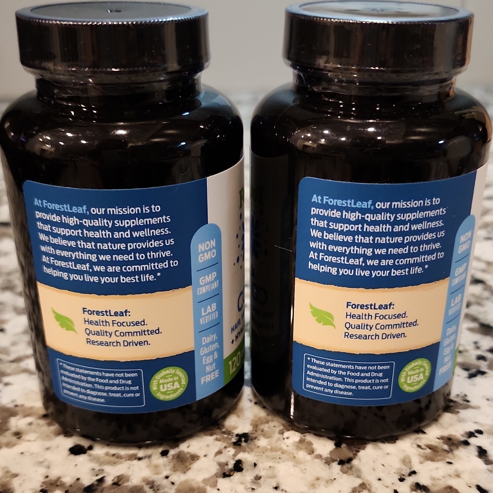 ForestLeaf Collagen Type I II III Hyaluronic Acid Vitamin C 120 Capsules