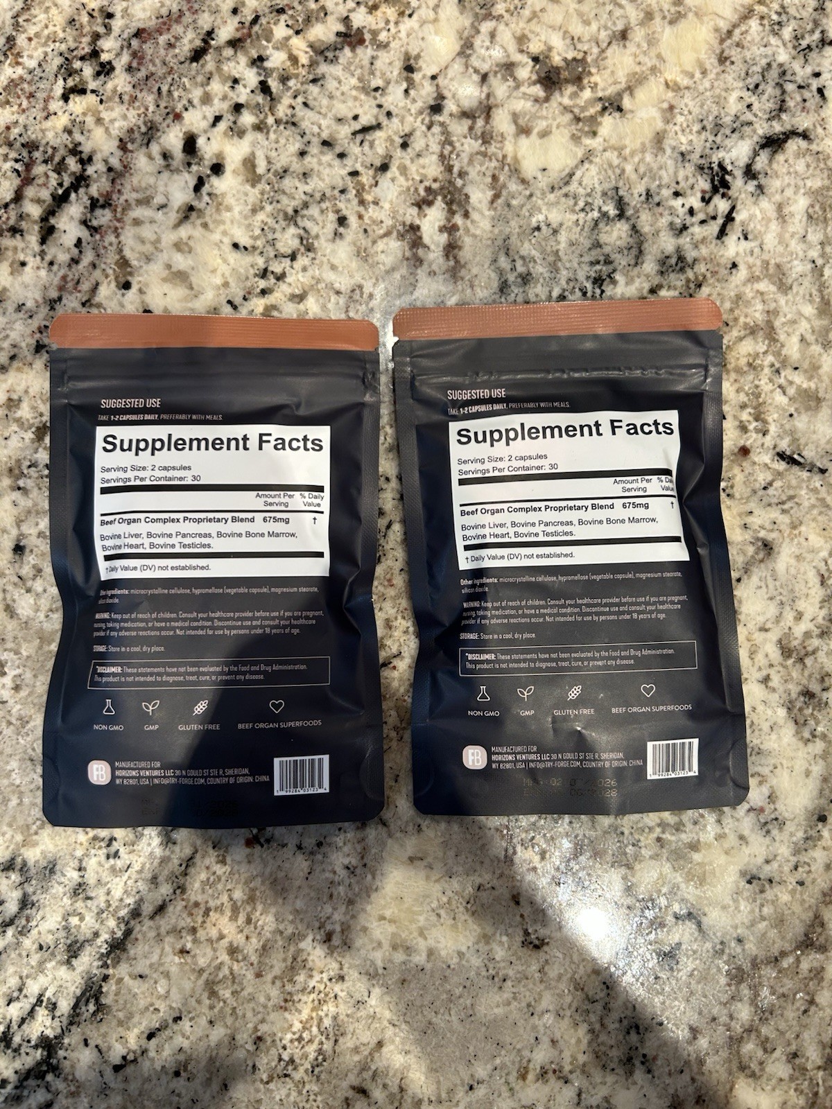 ForceBody Beef Organ Complex Support 60 Caps BUNDLE