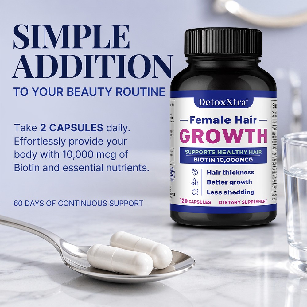 Biotin Hair Growth for Women,Grow Thick Hair,Daily Beauty Capsules 30/60/120CT
