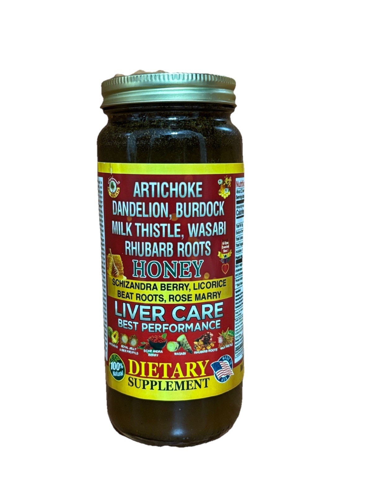 Artichoke Dandelion Burdock Milk Thistle Wasabi Rhubarb Roots Honey By Al-Riyan