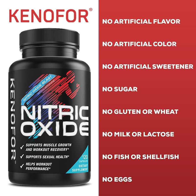 Nitric Oxide Booster L Arginine, L-Citrulline 1300mg 120 Caps Highest Potency