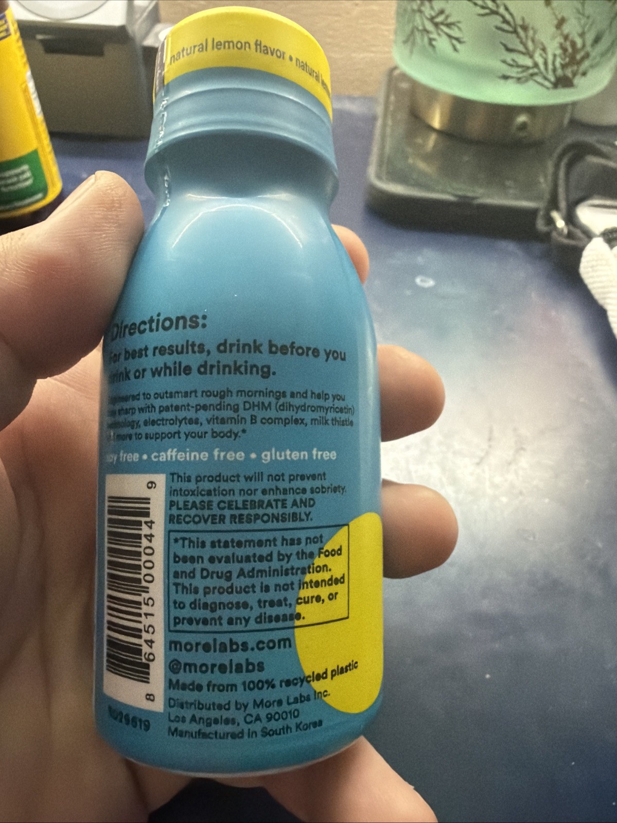 More Labs Morning Recovery Drink Supplement – Lemon Flavor – 3.4 oz