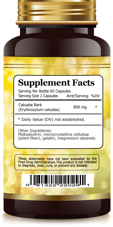 Catuaba Bark Extract, Quality Aphrodisiac Male Booster