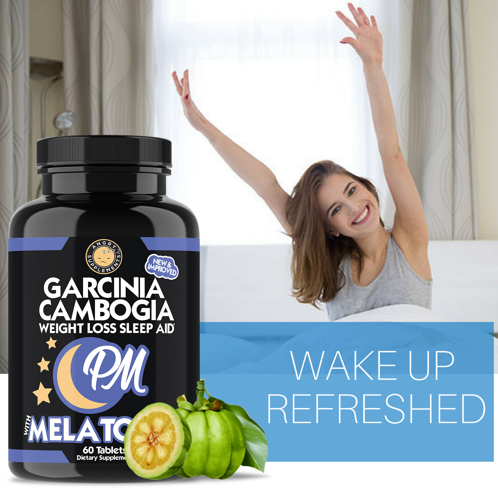 Weight Loss and Sleep Aid Garcinia Cambogia PM Sleep Burn Fat and Rest Aid 2PK