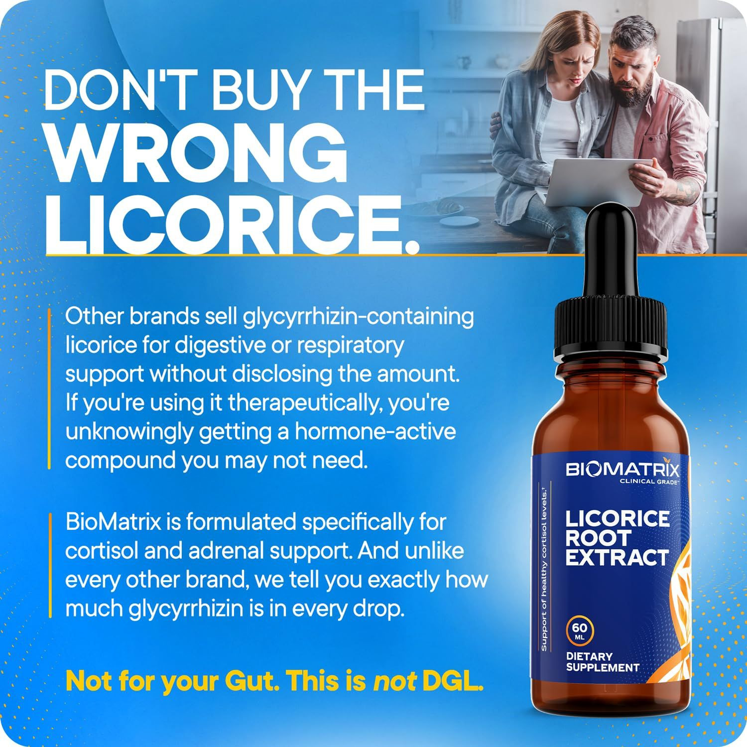 BioMatrix Licorice Root Extract for Cortisol & Adrenal 2 Fl Oz (Pack of 1)