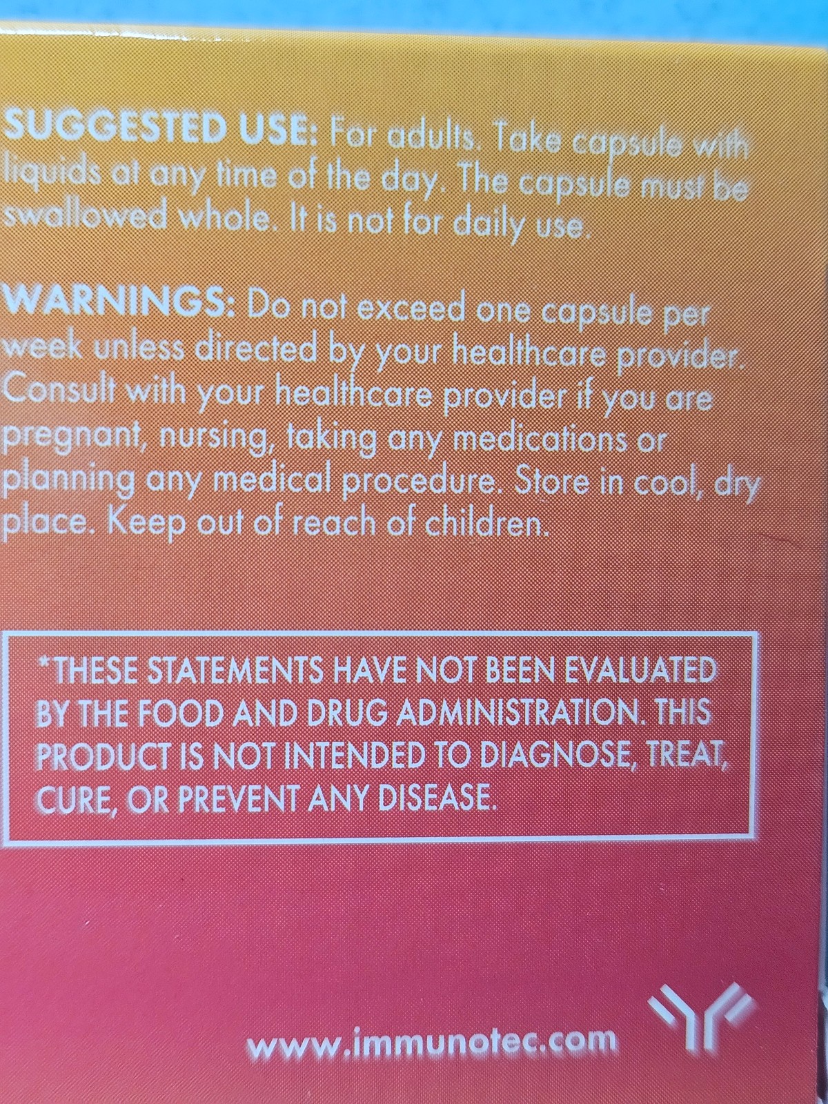 Immunotec SunRay One Weekly Capsule – 4 Capsules – New & Sealed Exp 12/2027