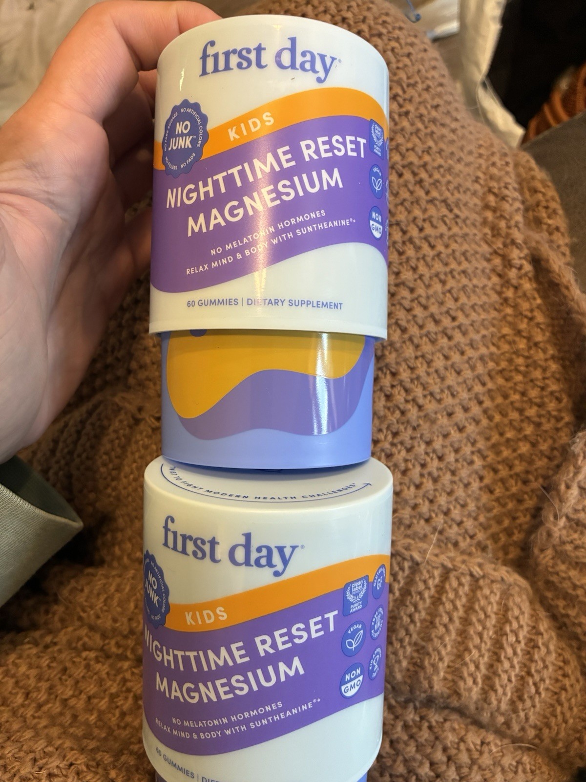 First Day Kids Nighttime Reset Magnesium Gummies 60 Ct Sleep Support