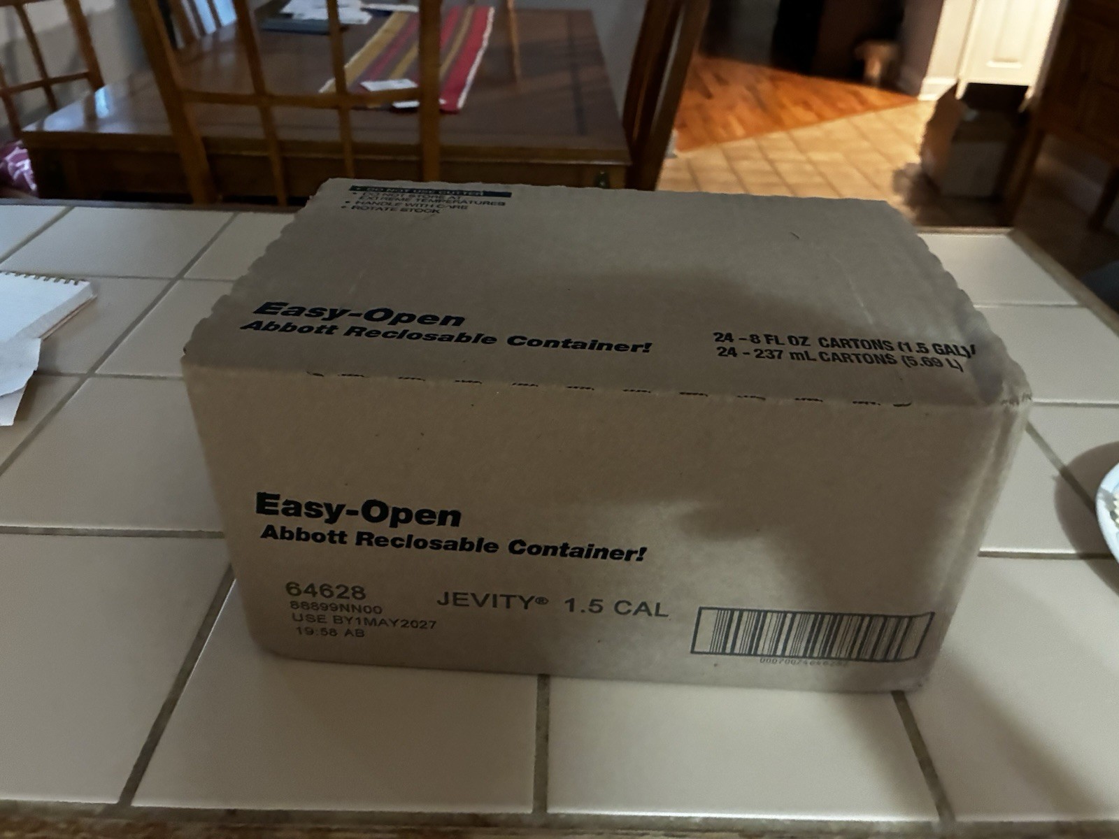 Jevity 1.5 Cal Tube Feeding Formula w/Fiber, 8oz Carton, 24 Total-Exp 5/2027