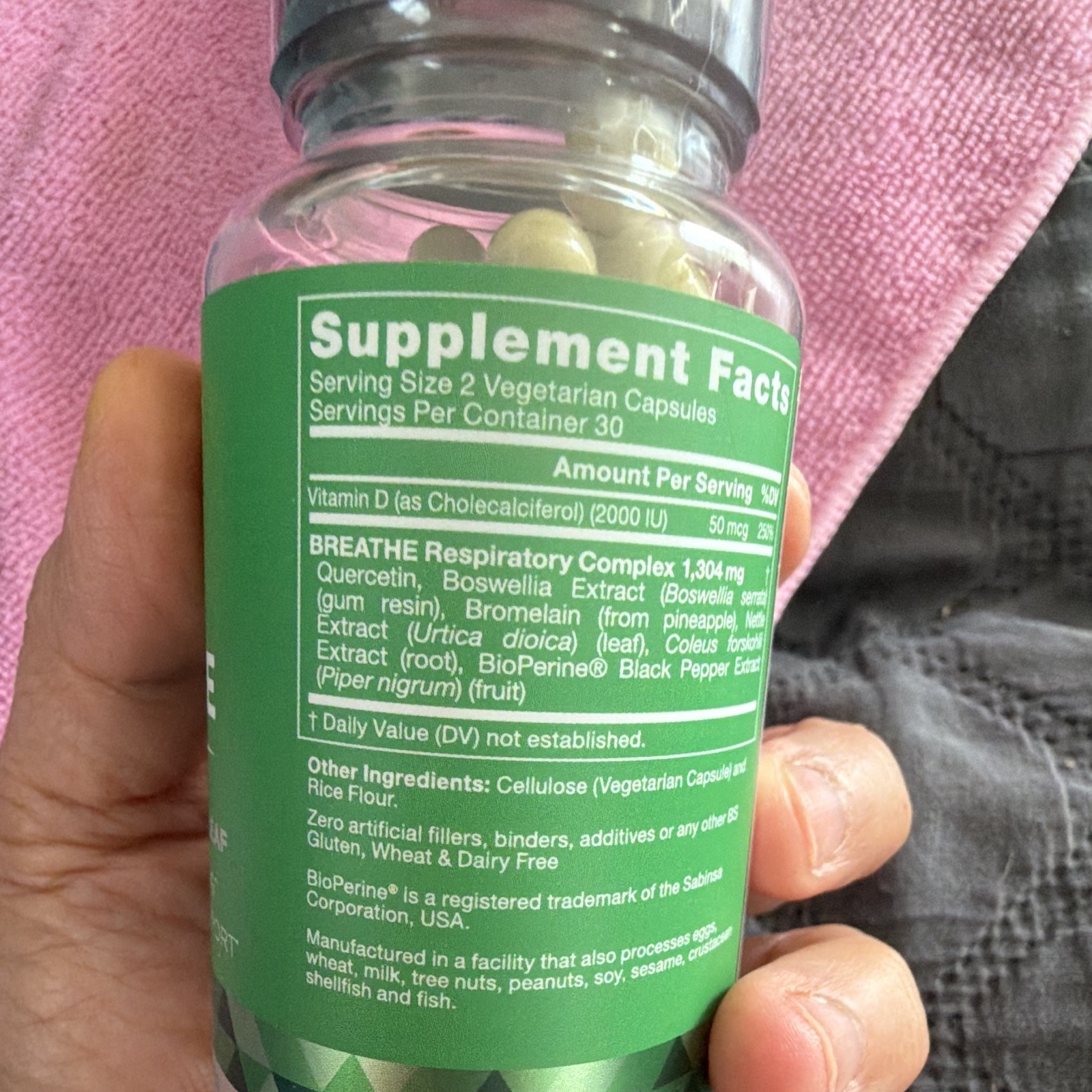 Eu Natural Breathe Ease Quercetin & Nettle Leaf 60 Caps Exp 06/2027