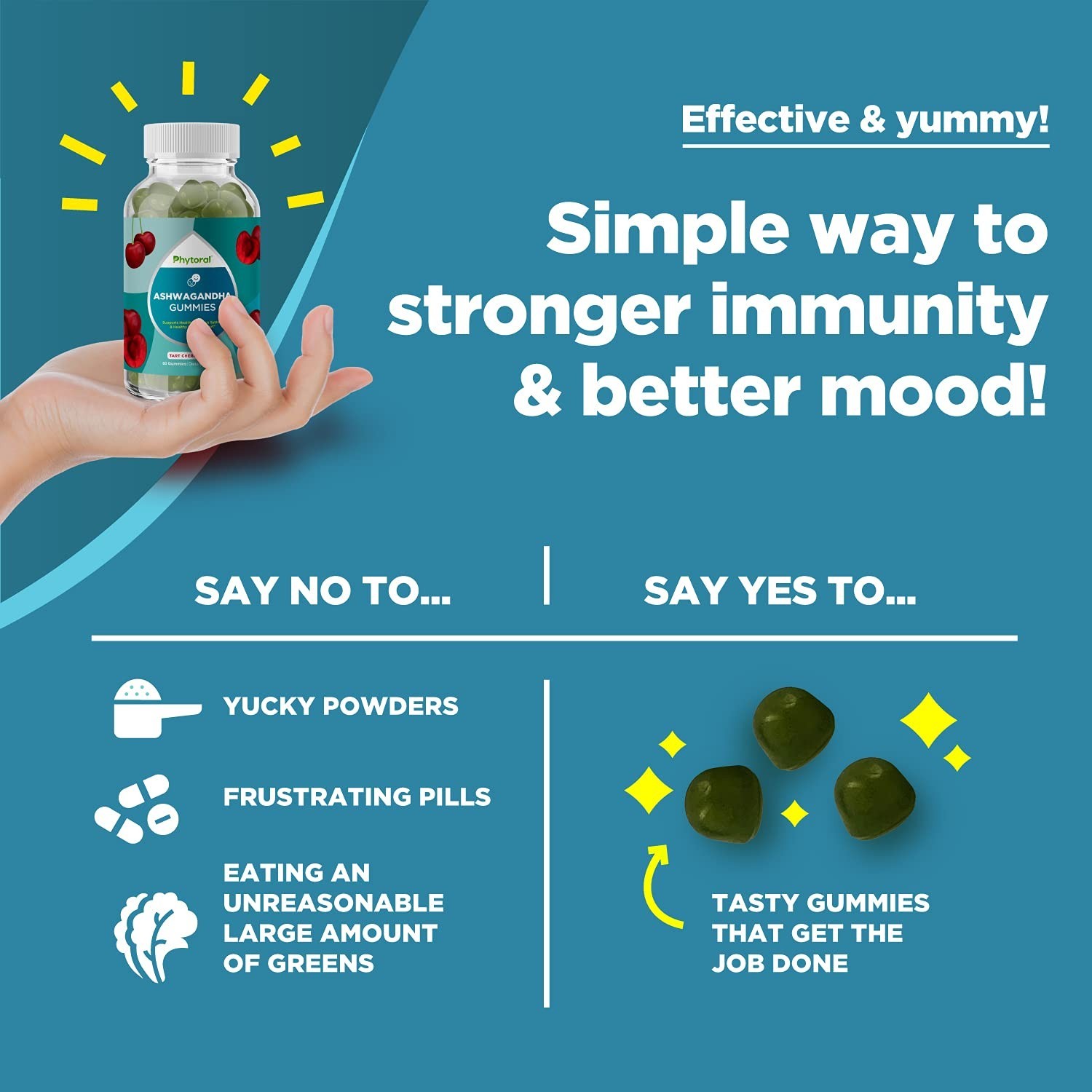 Calming Ashwagandha Gummies for Men and Women – Tasty Adaptogen Stress 90ct