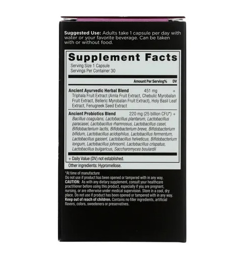 Ancient Nutrition Probiotics Women’s Once Daily 25 Billion CFU 30 Caps 3/26 NEW