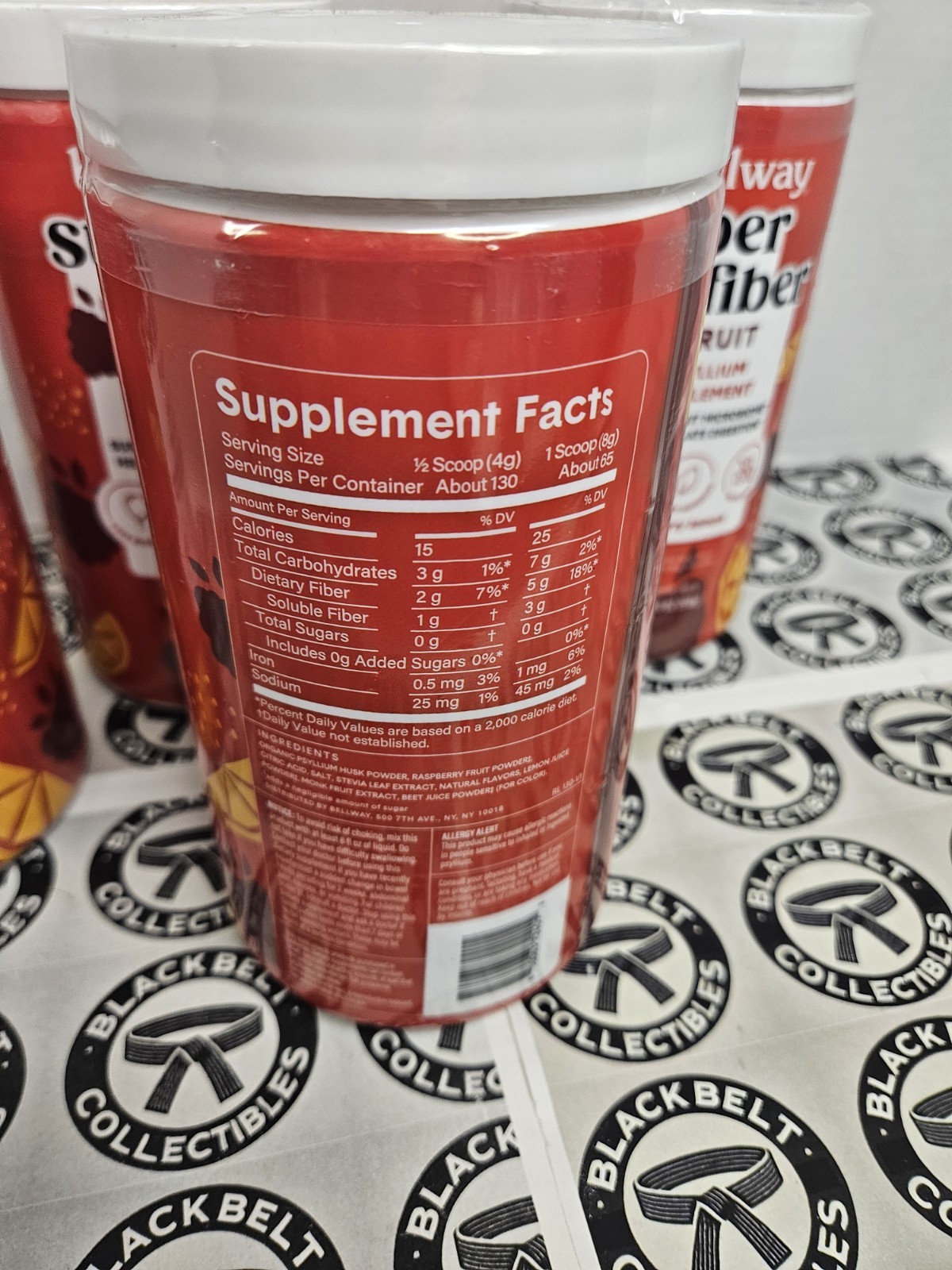 Lot Of 4 Bellway Super Fiber + Fruit Psyllium Raspberry Lemon 18oz Exp 9/2026