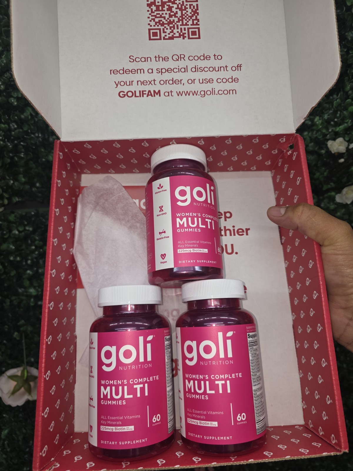Goli Nutrition Women’s Multivitamin Gummies Biotin Gluten-Free Vegan 60ct