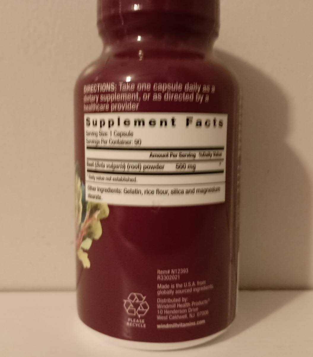 Nutritionworks® Beet Root Capsules The Circulation Superfood 500mg 90 Count
