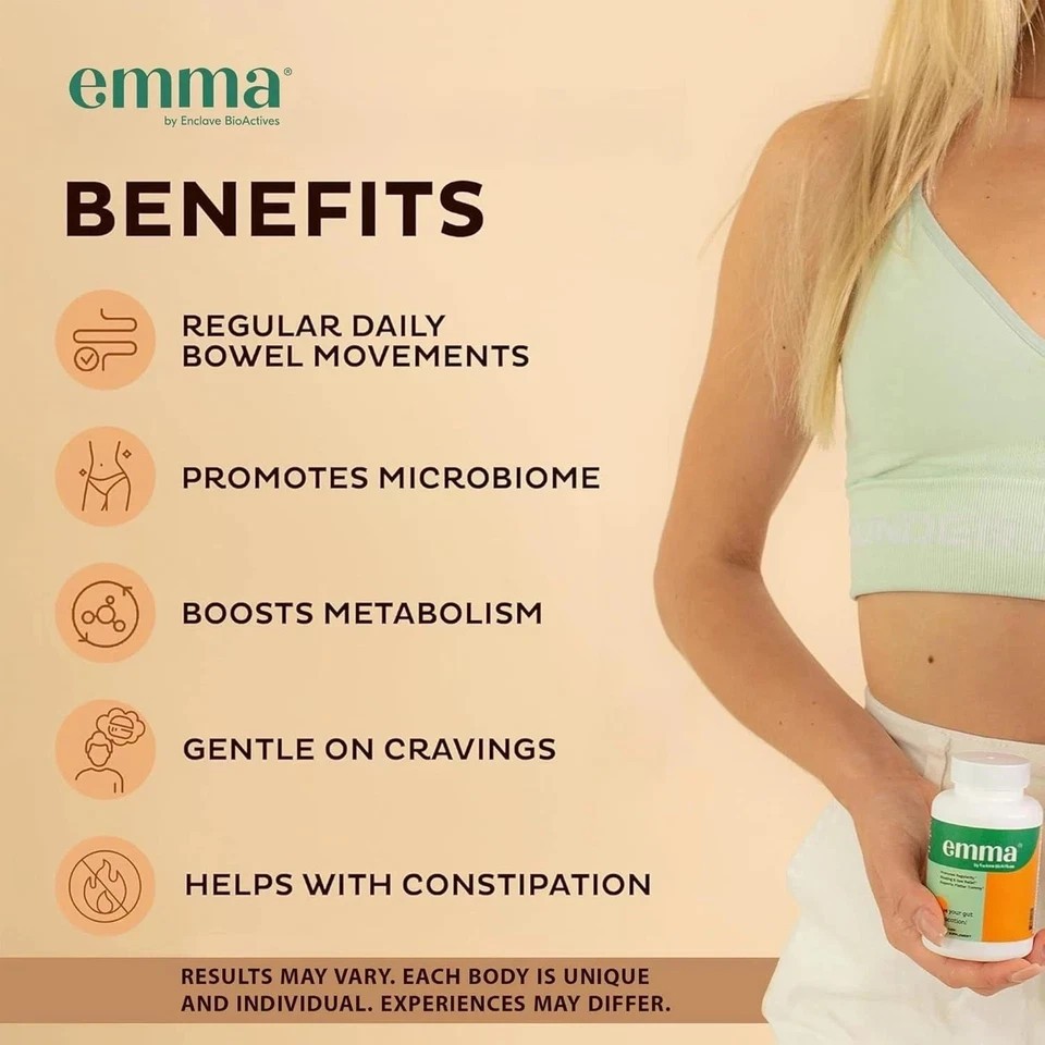Emma by Enclave BioActives Gas Relief Digestive Support Supplement 60 Capsules P