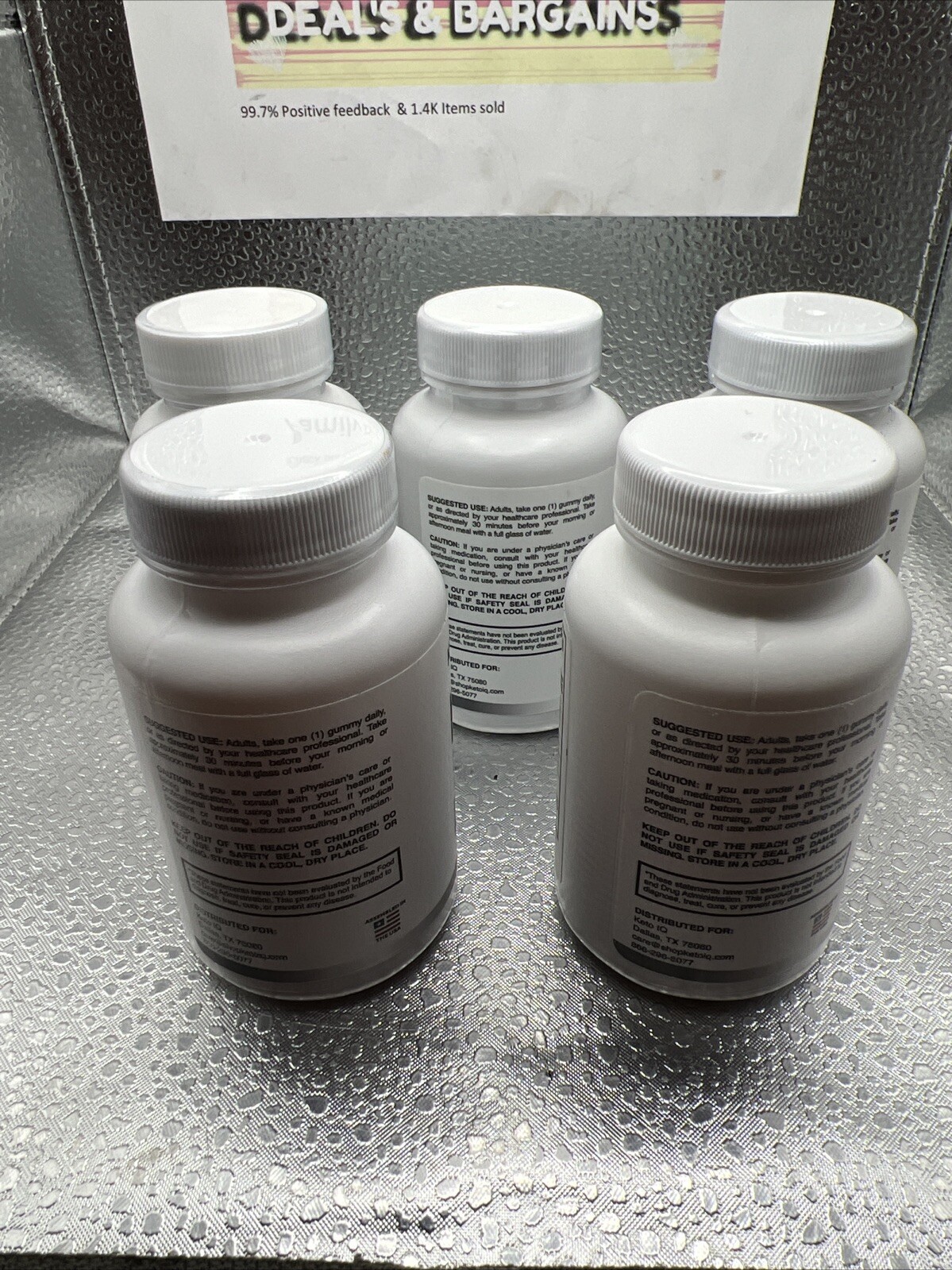 5 Bottles Of Keto IQ ACV Gummies 30ct ea/525 mg Gummies. NEW/SEALED. Exp 03/2026