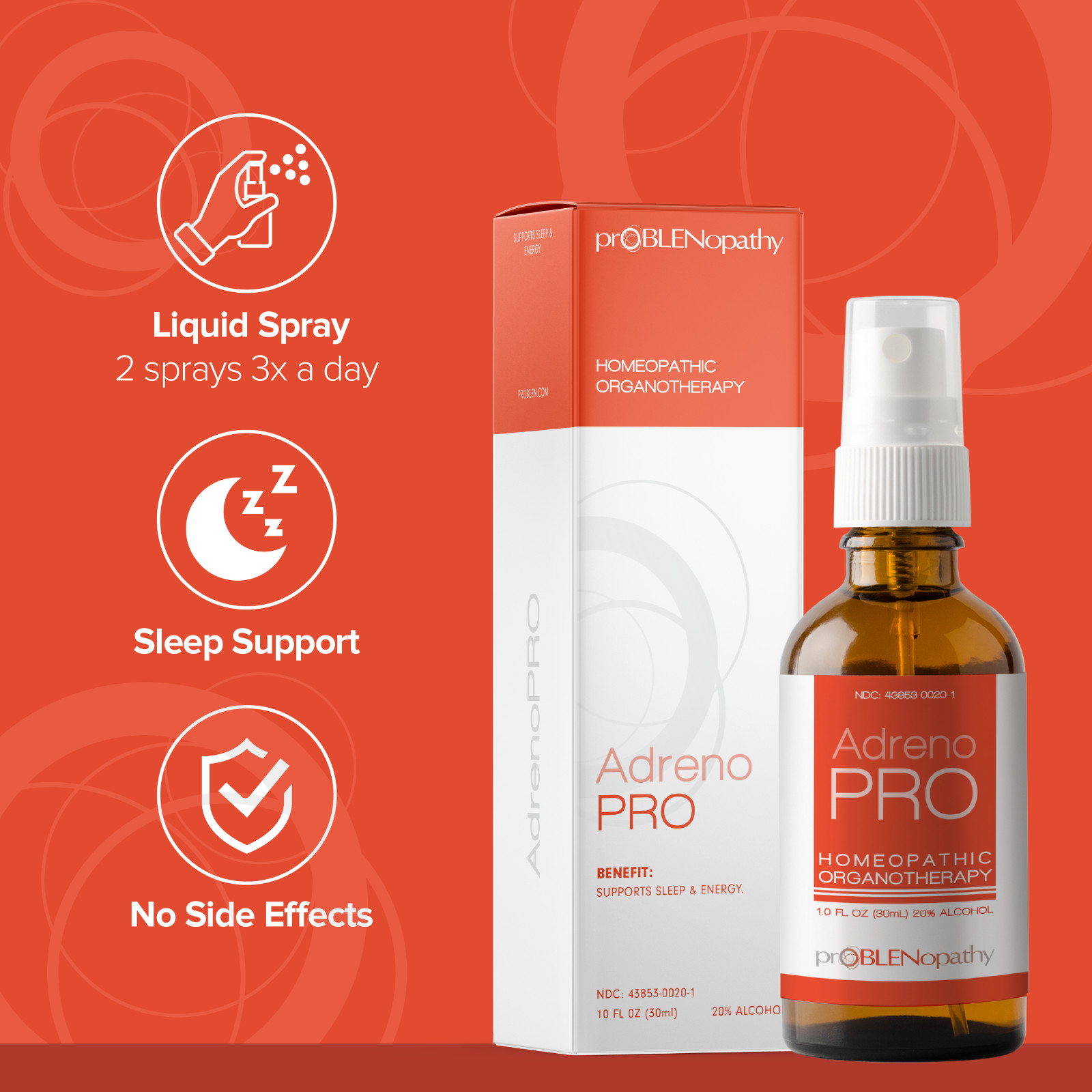 AdrennoPRO Adrenal Support for Immune System and Stress Fast Absorbing Spray