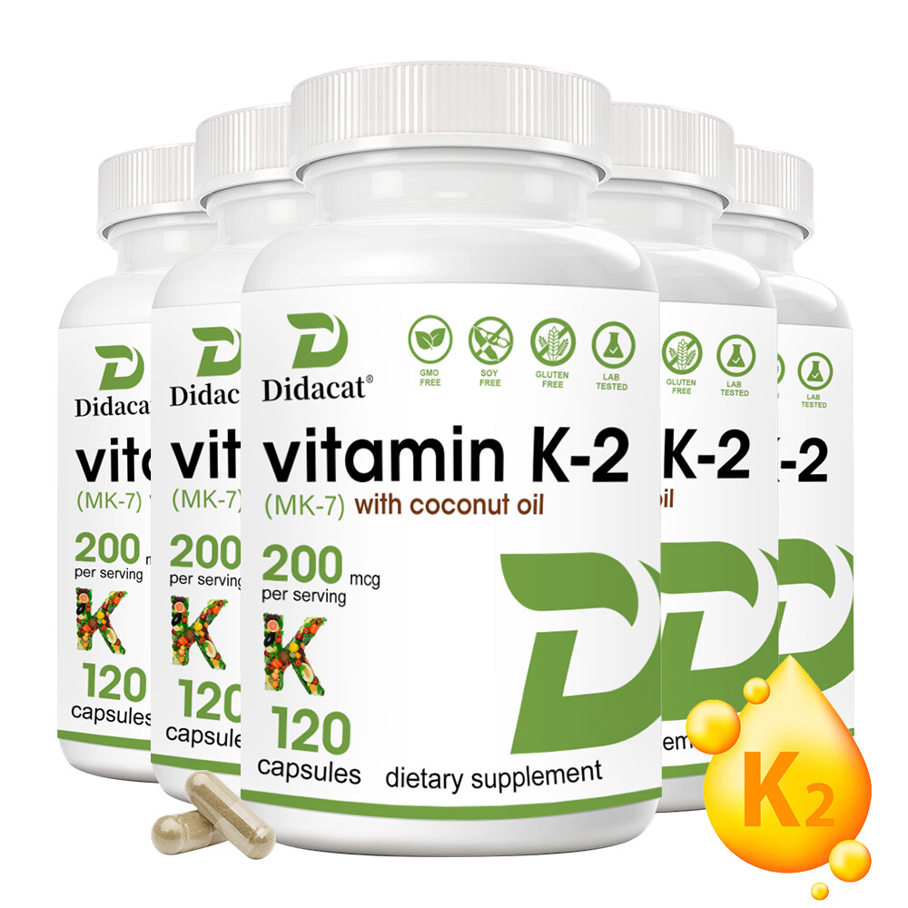 Vitamin K2 (MK-7) 200mcg, Coconut Oil | Bone, Joint, & Immune Support – Non-GMO