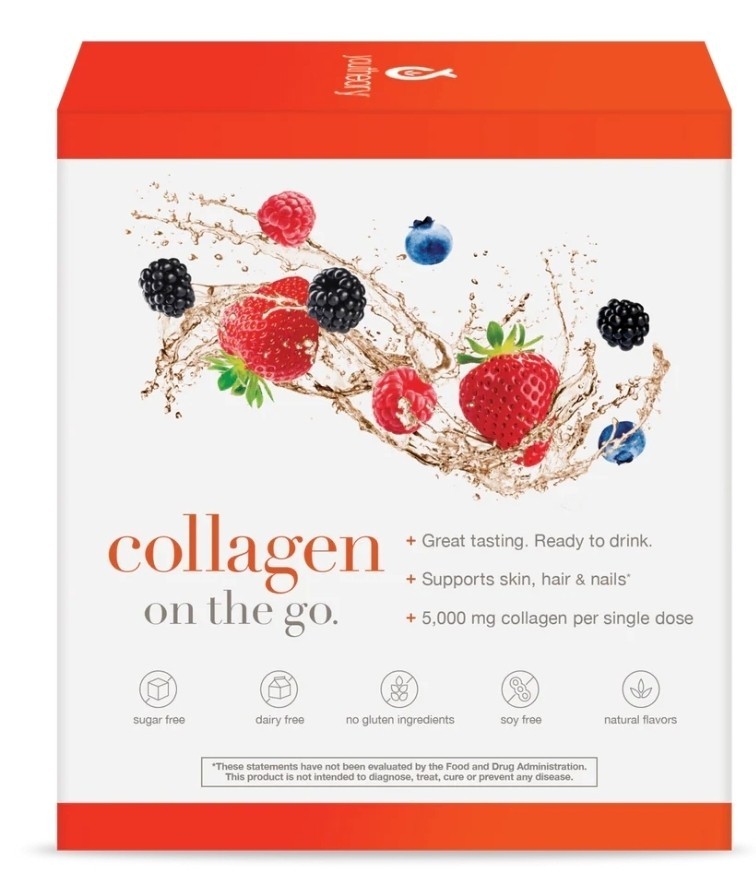 Youtheory Collagen Liquid Hair Skin & Nails Natural Berry 12 Pack Sugar-Free