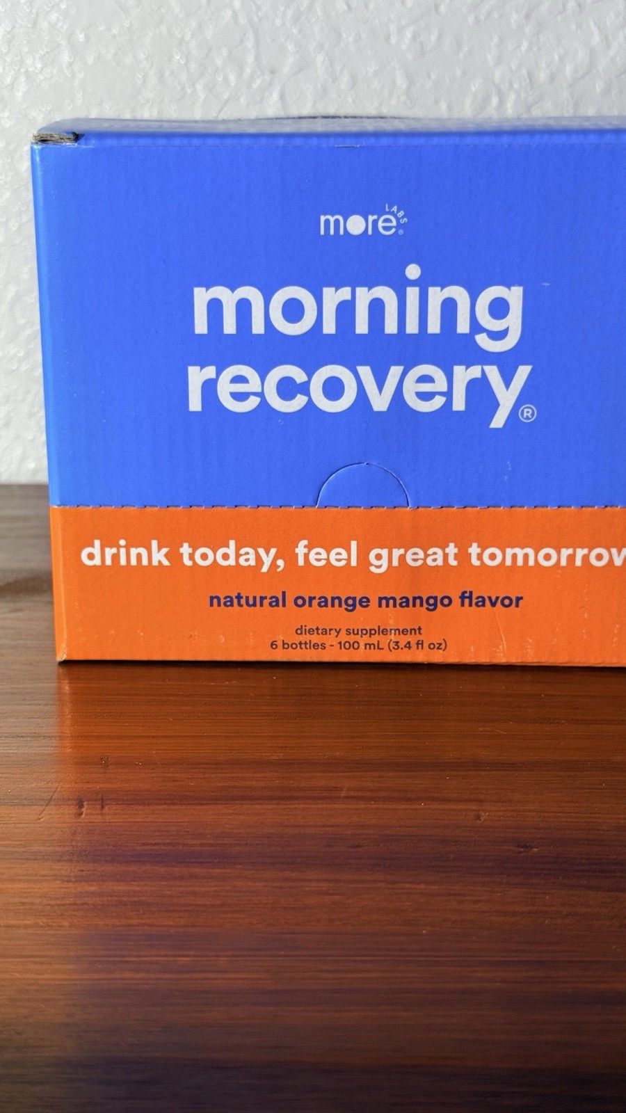 more labs Morning Recovery Hangover Support Natural Orange Mango 6x100mL