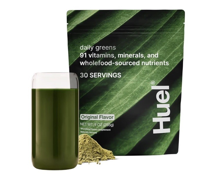 (2) Huel Daily Greens Wholefood Supplement Powder Dairy-Free Original Flavor 9oz