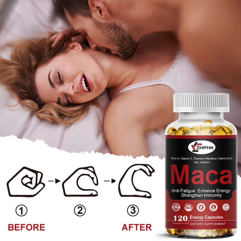 Organic Maca Root Capsules | 120 Pills | Peruvian Maca Extract for Men&Women