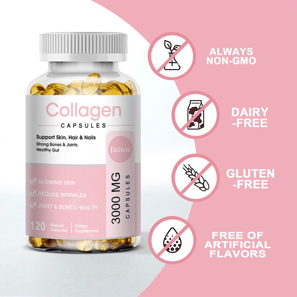 Collagen, Hyaluronic Acid, Vitamin C & Biotin AntiAging Wrinkle Capsules
