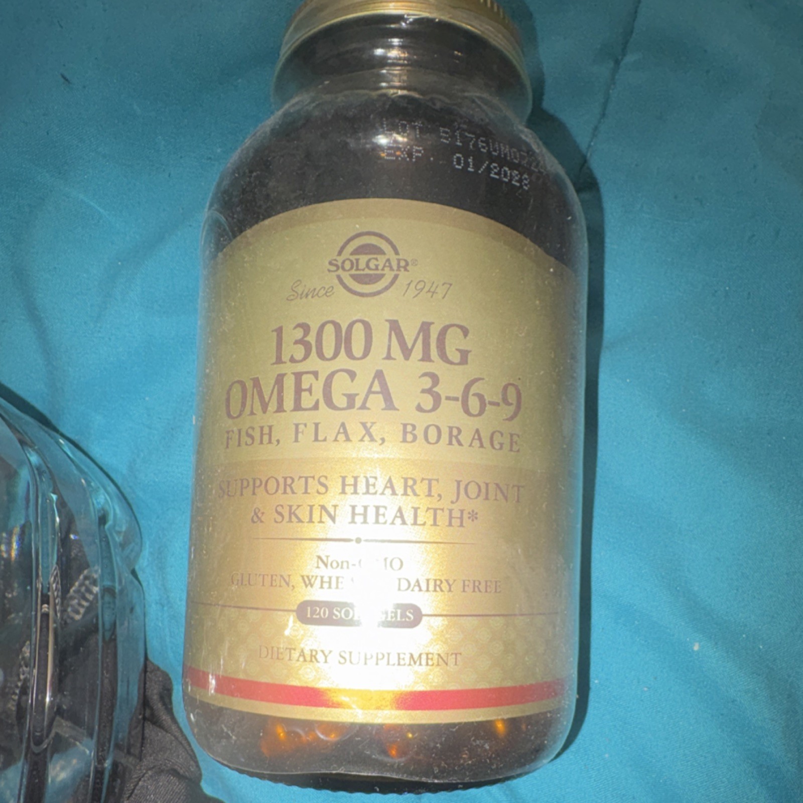 Solgar 1300mg Omega 3-6-9 Fish Flax Borage 120 Softgels Exp 01/2026