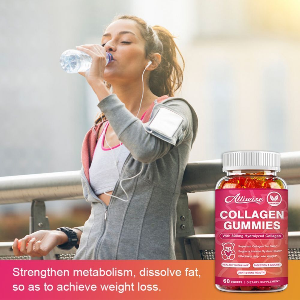 Organic Biotin & Collagen Gummies – Hair, Skin, Nails, Joints Bone Vitamins