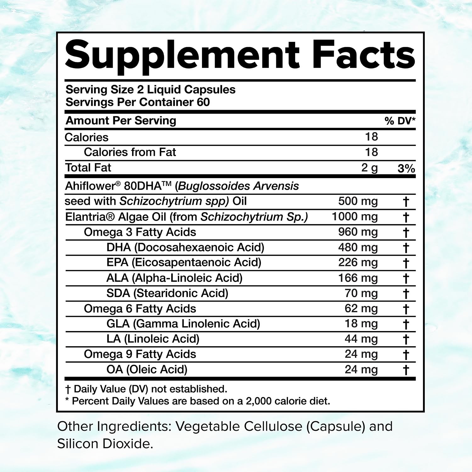 Complement Vegan Omega 3 Supplement- 960Mg Omega-3 Fatty Acids Dha Epa Sda Ala