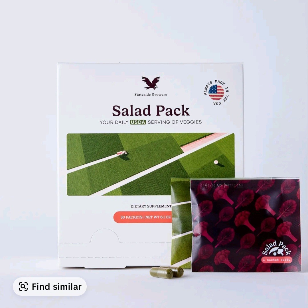 Stateside Growers Salad Pack Capsules for Digestive Health AM/PM Organic 30ct