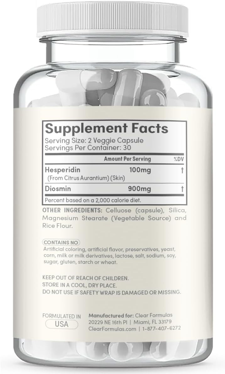 Diosmin Hesperidin ~ 1000mg ~ Circulation and Vein Support Supplement