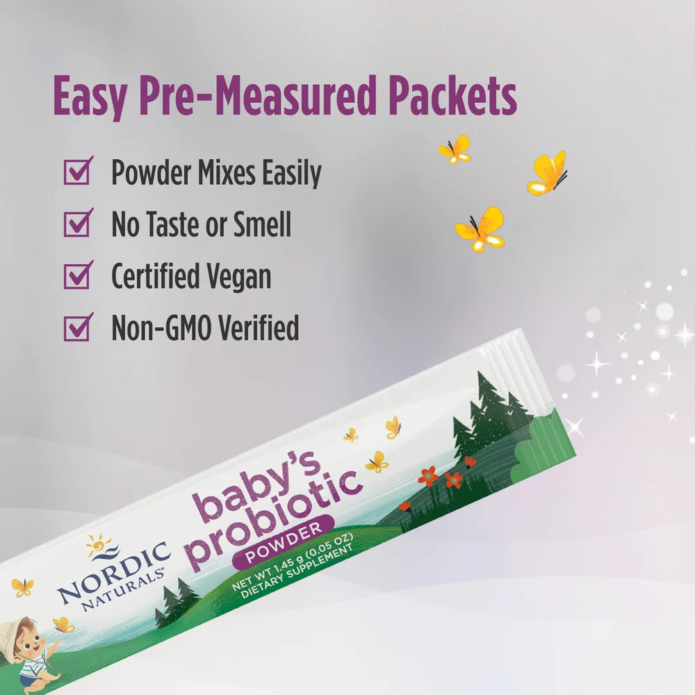 Nordic Naturals Baby’s Probiotic Powder – For Babies and Toddlers, 30 Count