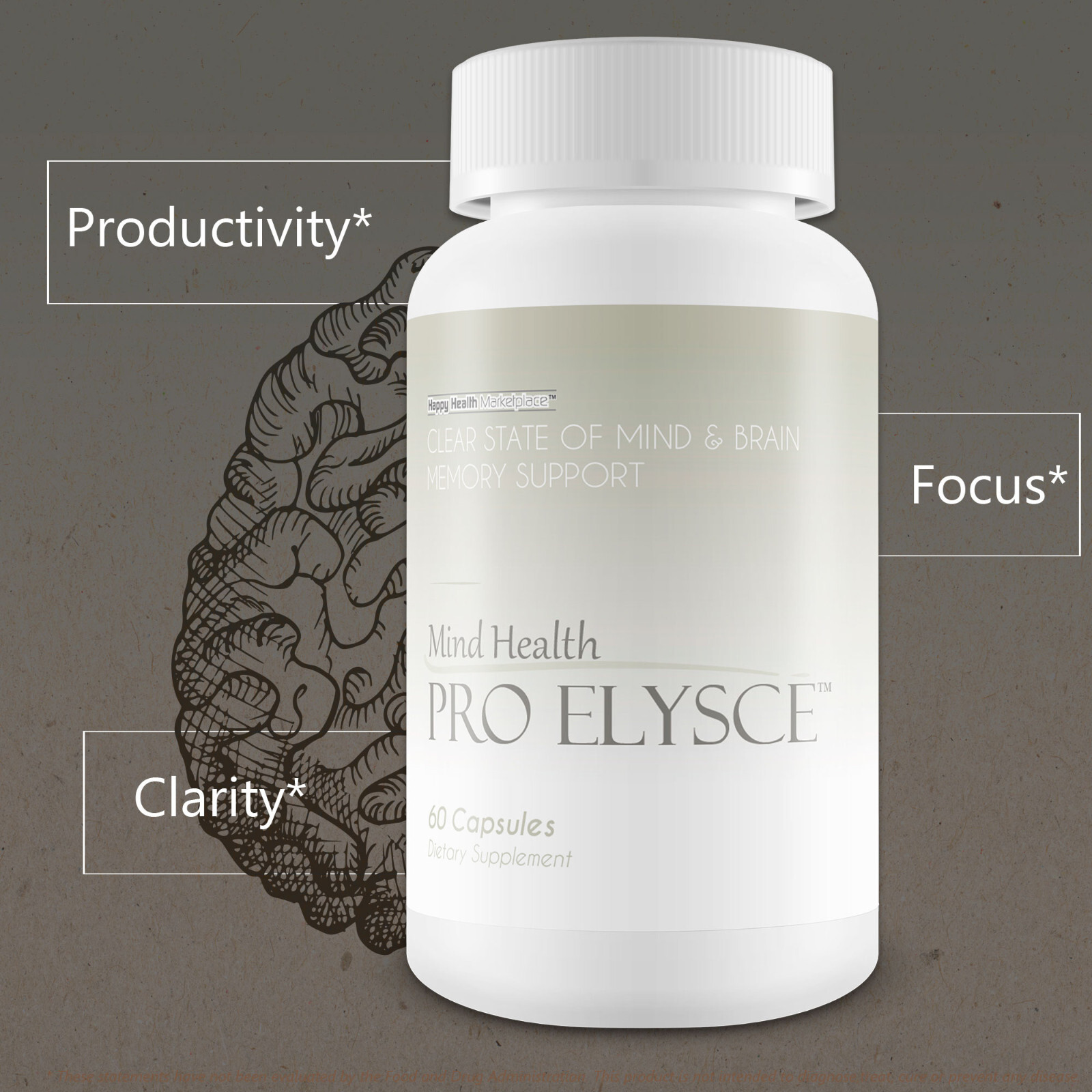 Mind Health Pro Elysce Clear State of Mind & Brain Memory Support