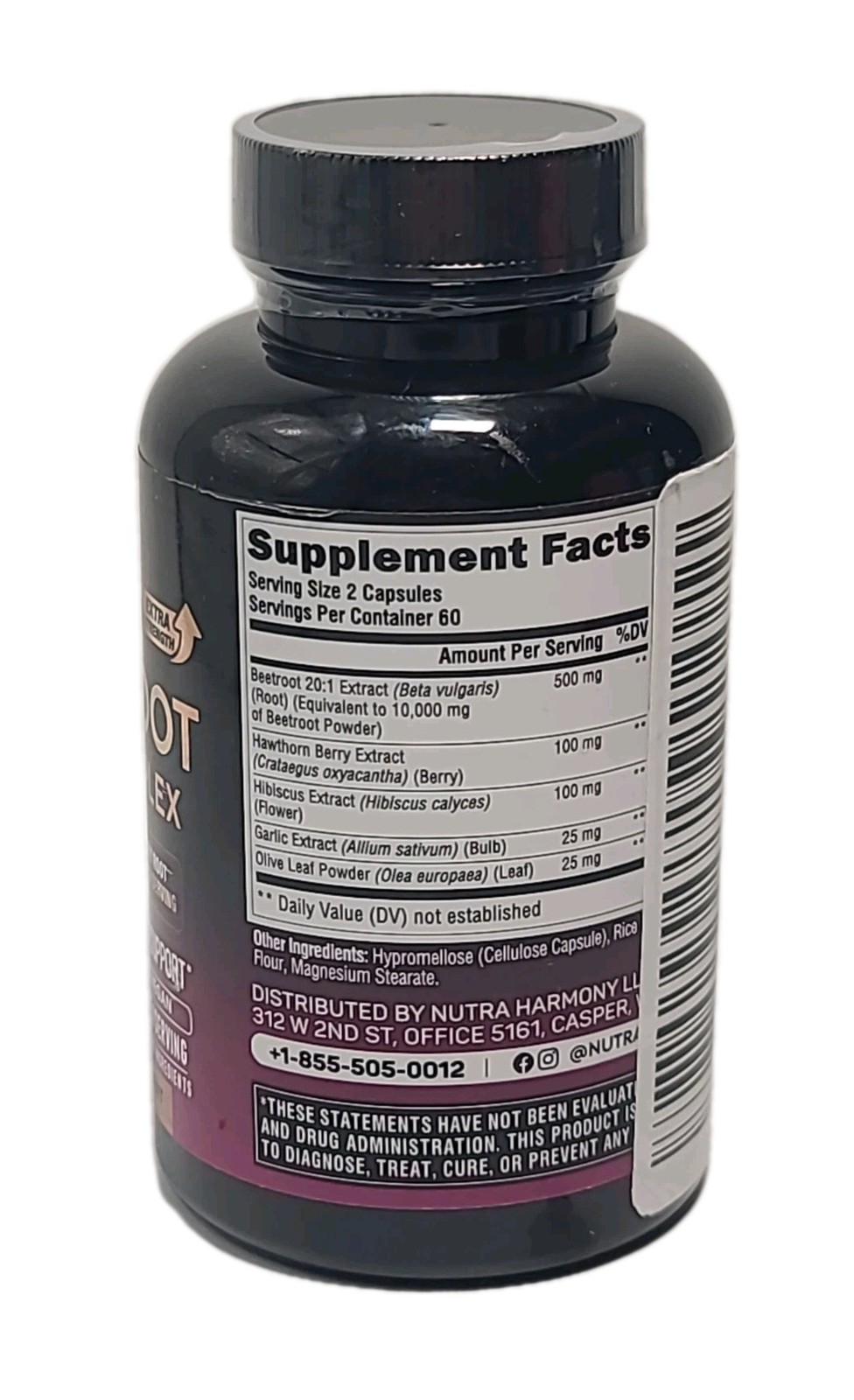 BEET ROOT CAPSULES – Healthy Blood Pressure Support 120 COUNT (Pack of 1 ) 02/28